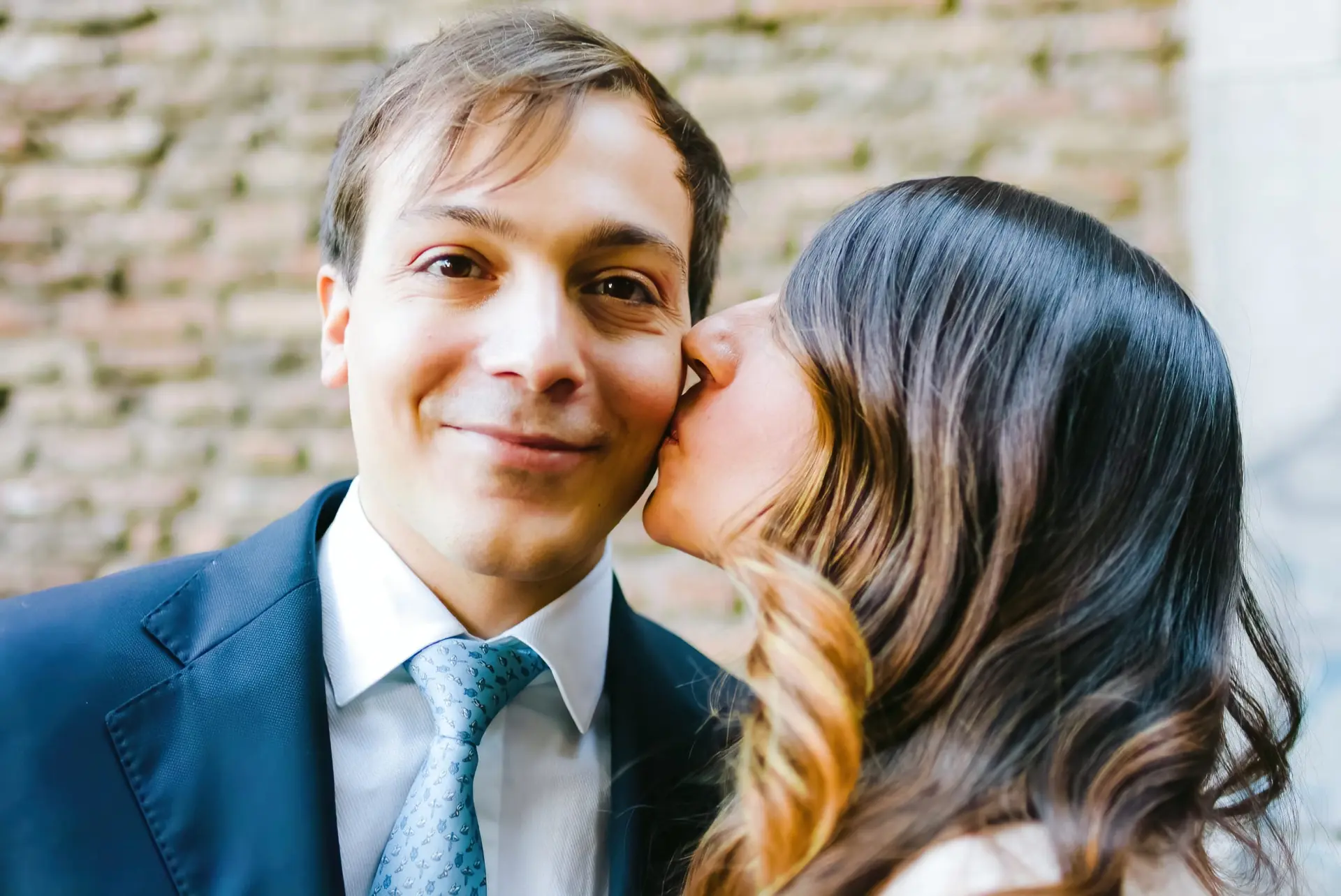 Brautpaar auf der Ponte Sant Angelo