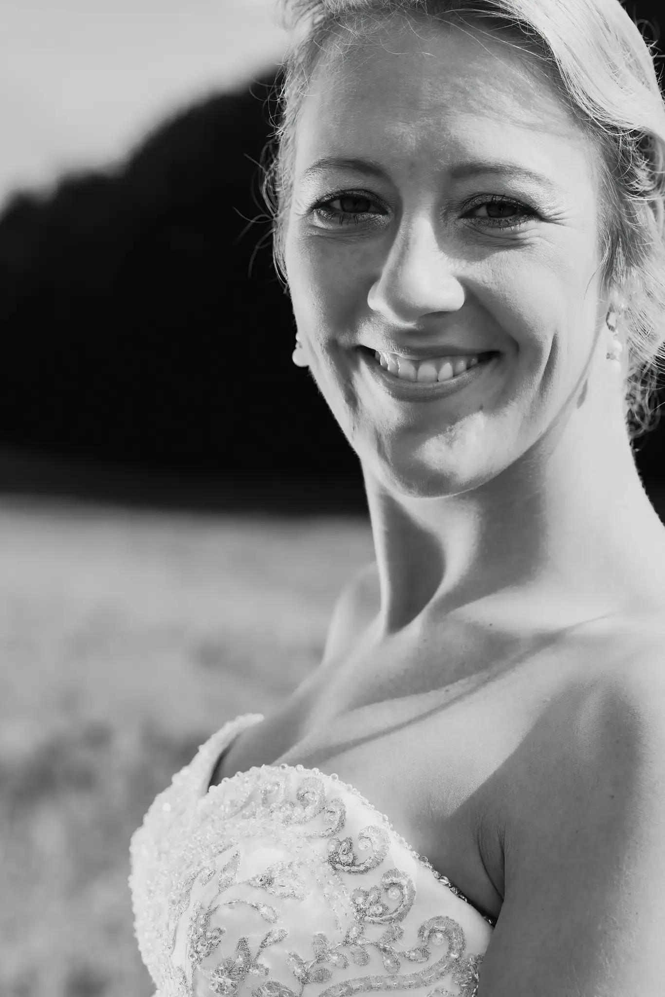 黑白新娘肖像 – 海德堡风景