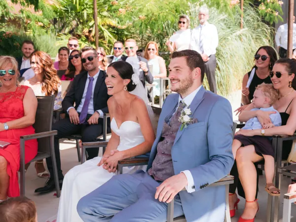 Brautpaar lachend Mannheim Hochzeitsfotografie